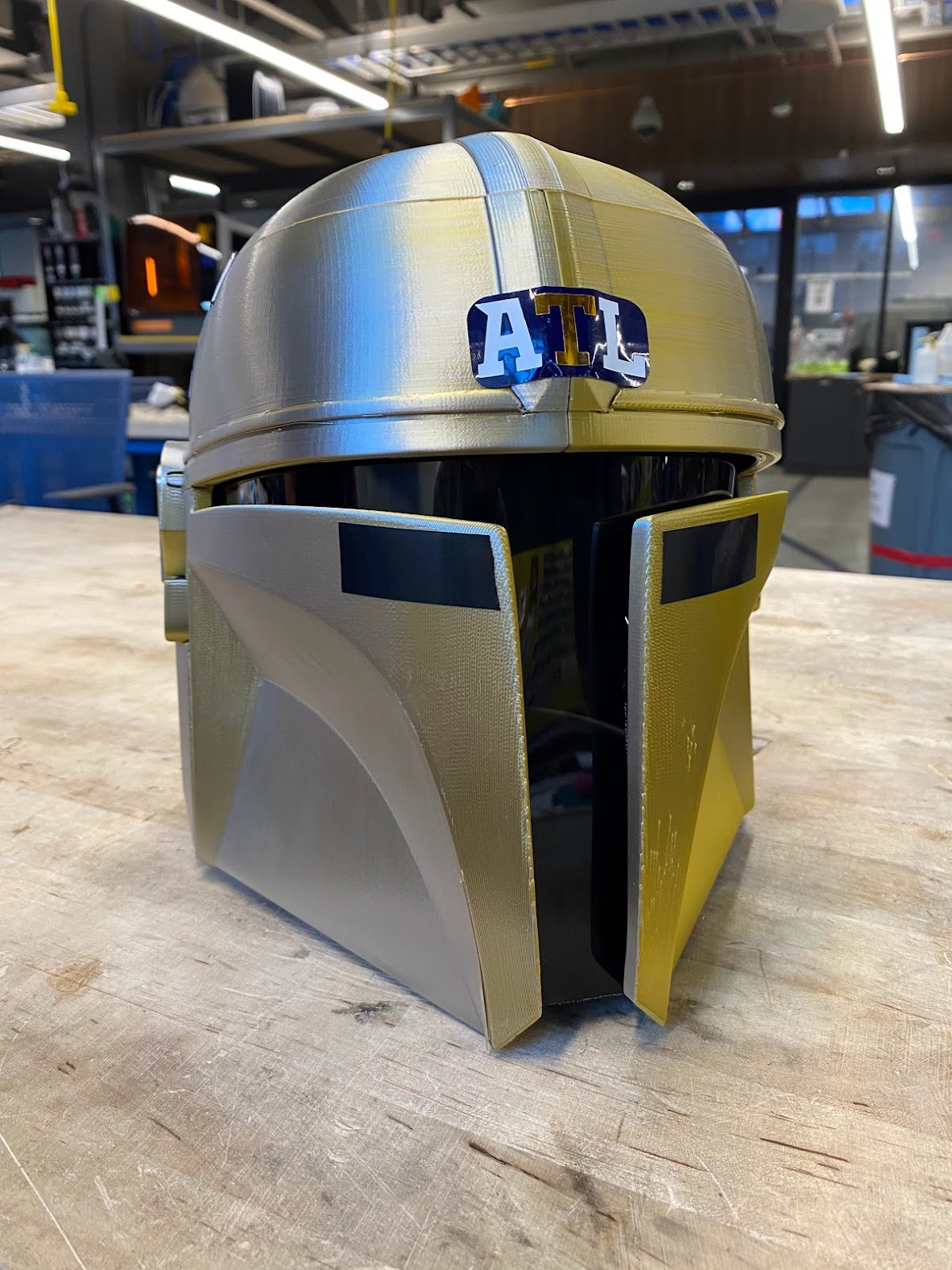 GT Mandalorian Helmet Front View